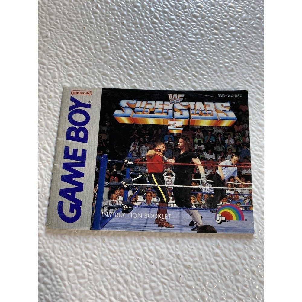 Nintendo WWF SuperStars 2 Game Boy Manual DMG-WX-USA Good Original Booklet‎